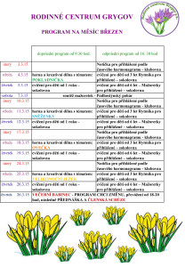 program březen  15