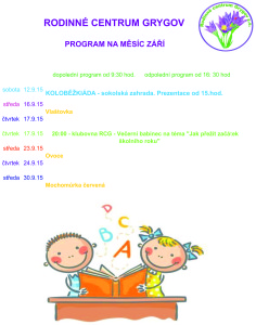 program září 15