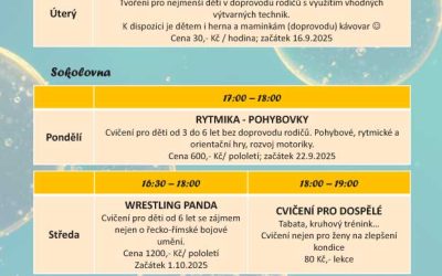Program Rodinného centra Grygov 2025/202
